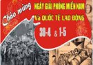 Tuyên truyền kỷ niệm 48 năm ngày giải phóng miền Nam, thống nhất đất nước (30/4/1975 - 30/4/2023) và ngày Quốc tế Lao động 1/5